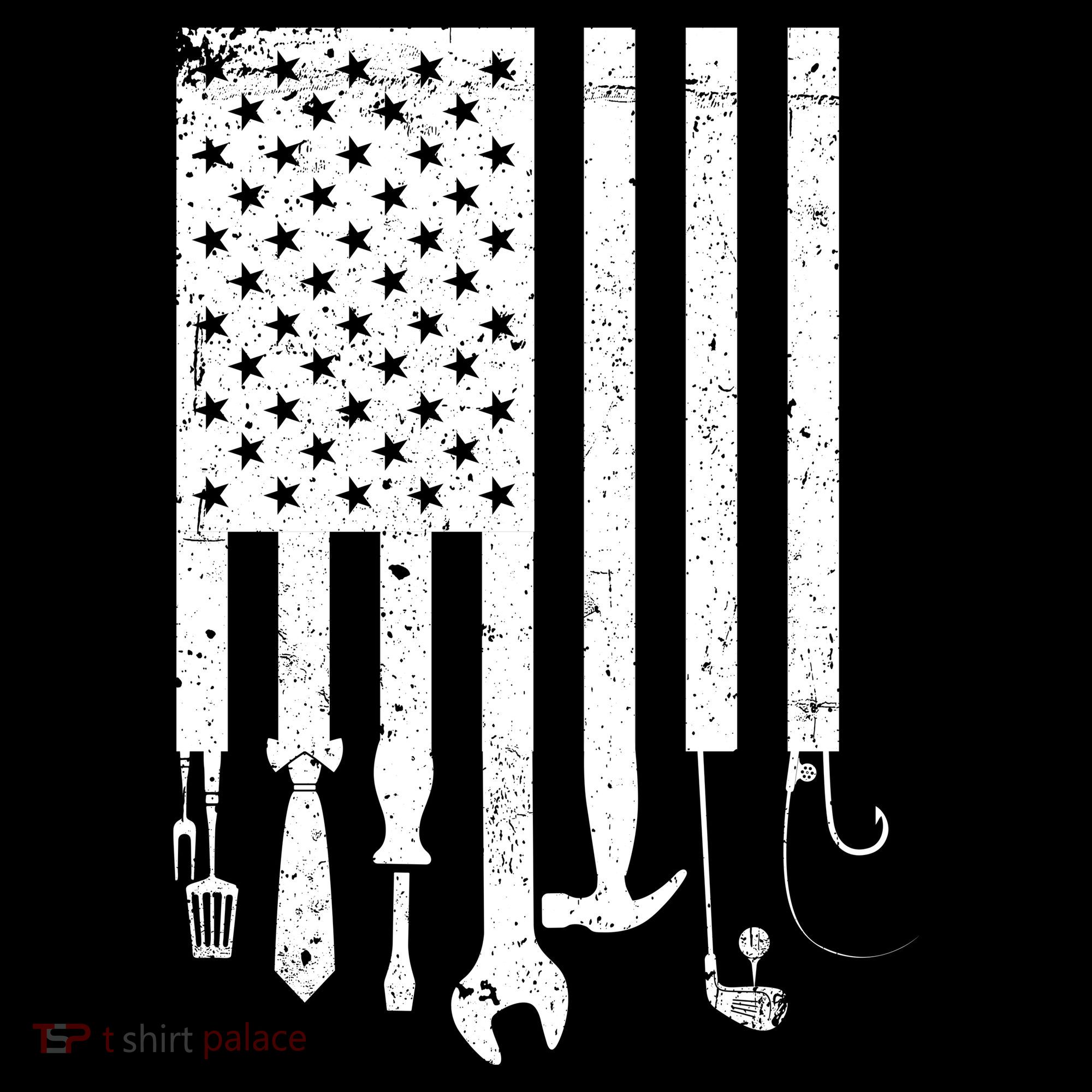 Father's Day Dad Tools USA American Flag Women's Tank Top