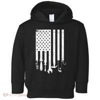 Father's Day Dad Tools USA American Flag Toddler Hoodie thumb 0