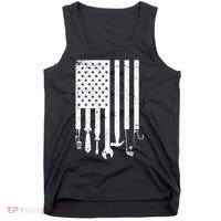 Father's Day Dad Tools USA American Flag Tank Top thumb 0