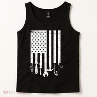 Father's Day Dad Tools USA American Flag Tank Top thumb 2