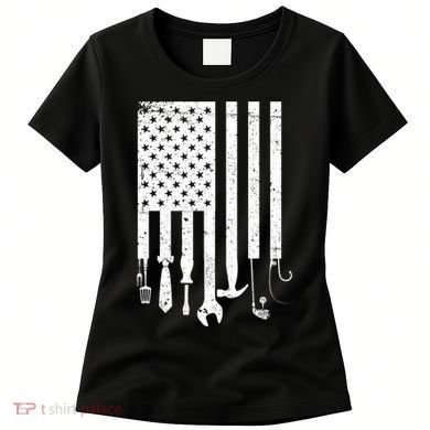 Father's Day Dad Tools USA American Flag Women's T-Shirt