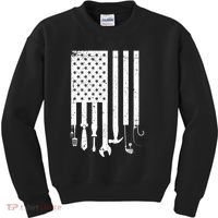 Father's Day Dad Tools USA American Flag Kids Sweatshirt thumb 0