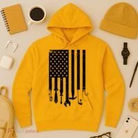 Father's Day Dad Tools USA American Flag Hoodie thumb 3