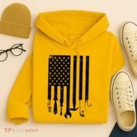 Father's Day Dad Tools USA American Flag Hoodie thumb 4