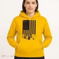 Father's Day Dad Tools USA American Flag Hoodie thumb 5