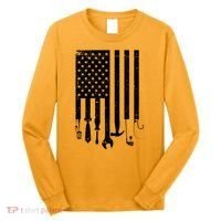 Father's Day Dad Tools USA American Flag Long Sleeve Shirt thumb 0