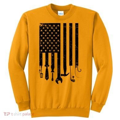 Father's Day Dad Tools USA American Flag Sweatshirt