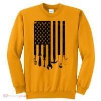 Father's Day Dad Tools USA American Flag Sweatshirt thumb 0