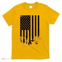 Father's Day Dad Tools USA American Flag T-Shirt thumb 0
