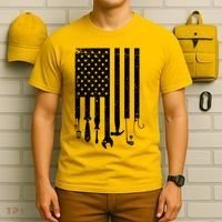 Father's Day Dad Tools USA American Flag T-Shirt thumb 6
