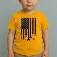 Father's Day Dad Tools USA American Flag Toddler T-Shirt thumb 2
