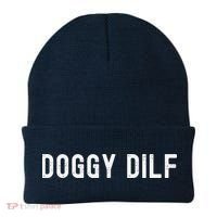Funny Doggy Dilf For Your Favorite Dog Dad You Would Like Beanie thumb 0