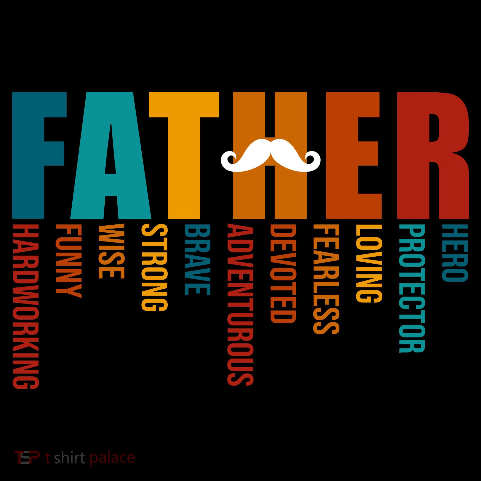 Funny Dad Definition Fathers Day Mustache Backpack
