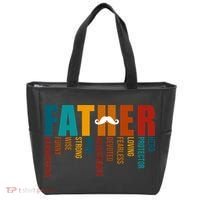 Funny Dad Definition Fathers Day Mustache Tote Bag thumb 0