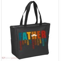 Funny Dad Definition Fathers Day Mustache Tote Bag thumb 2