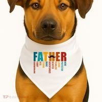 Funny Dad Definition Fathers Day Mustache USA-Made Doggie Bandana thumb 1