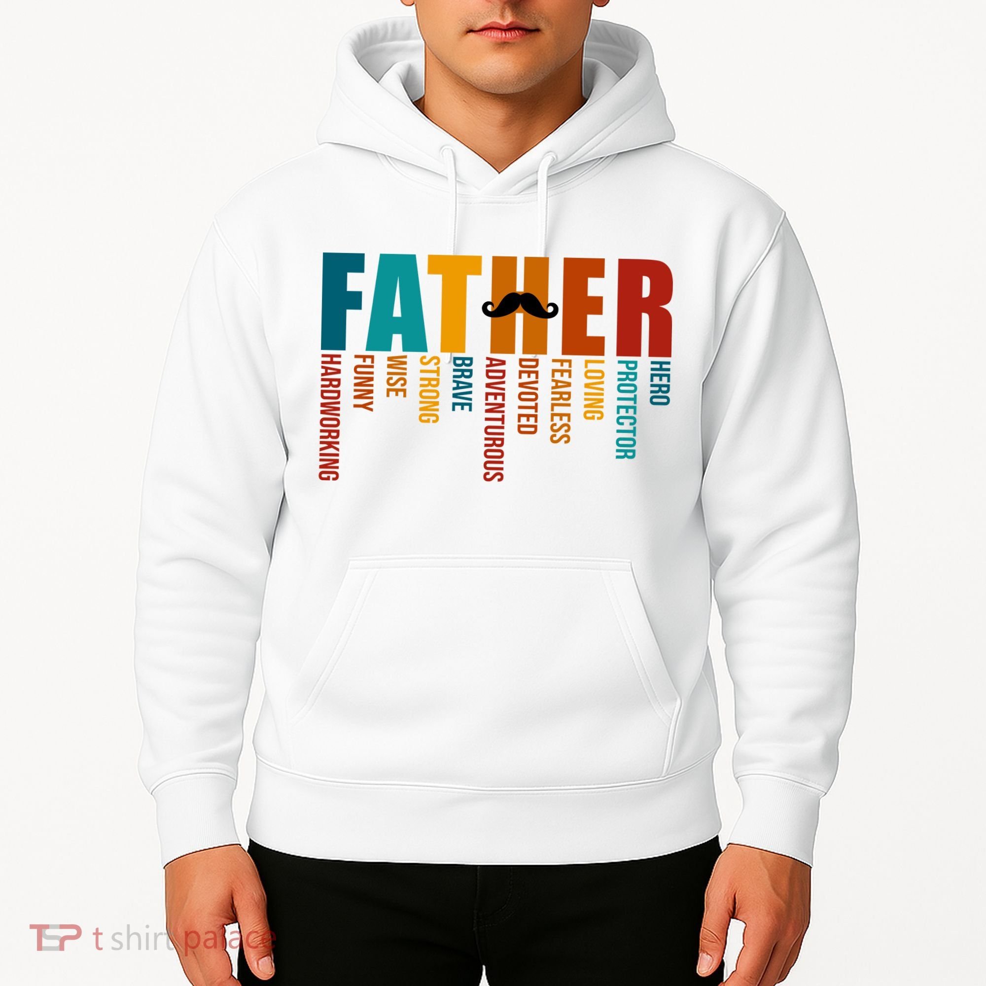 Funny Dad Definition Fathers Day Mustache Hoodie