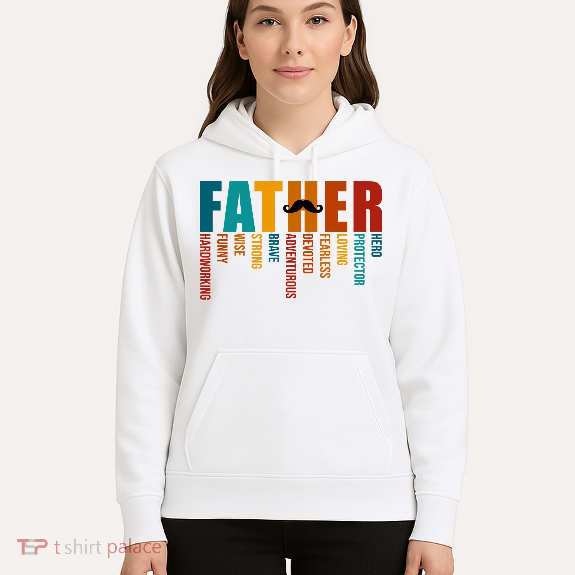 Funny Dad Definition Fathers Day Mustache Hoodie