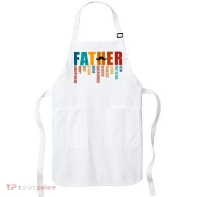 Funny Dad Definition Fathers Day Mustache Apron