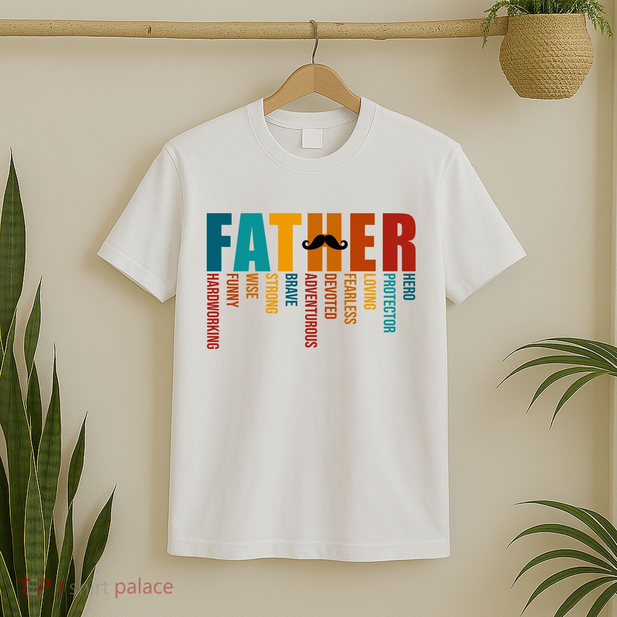 Funny Dad Definition Fathers Day Mustache T-Shirt