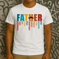 Funny Dad Definition Fathers Day Mustache T-Shirt thumb 3
