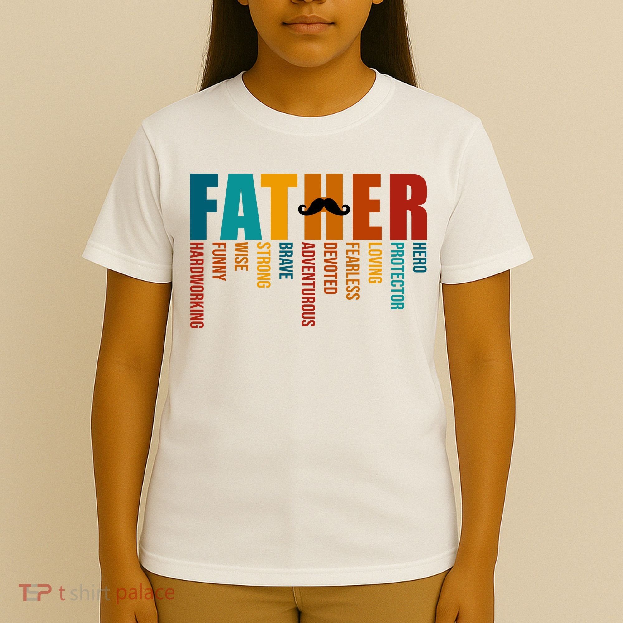 Funny Dad Definition Fathers Day Mustache T-Shirt