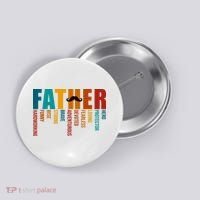 Funny Dad Definition Fathers Day Mustache Button thumb 0