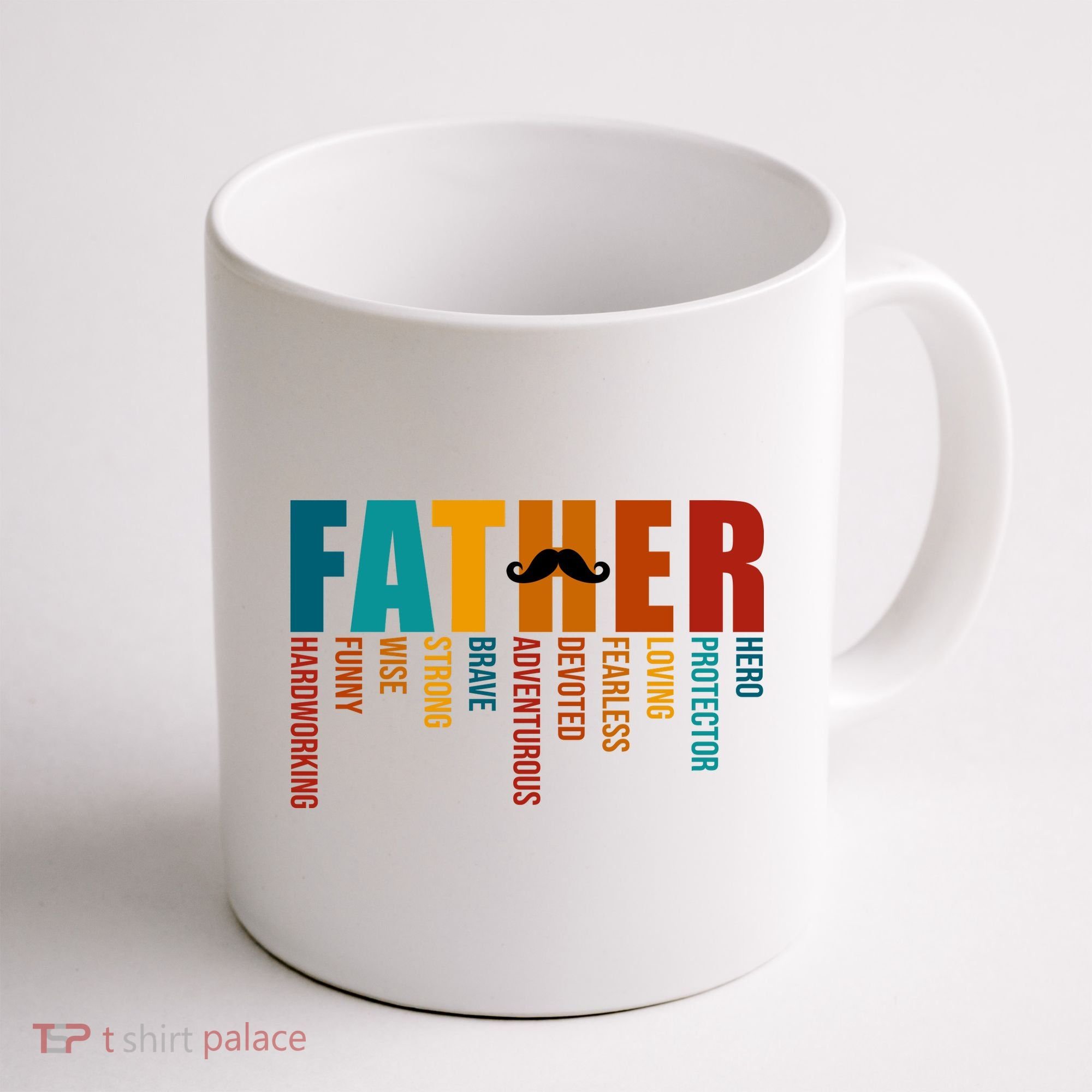 Funny Dad Definition Fathers Day Mustache Coffee Mug