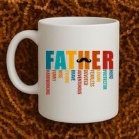 Funny Dad Definition Fathers Day Mustache Coffee Mug thumb 2