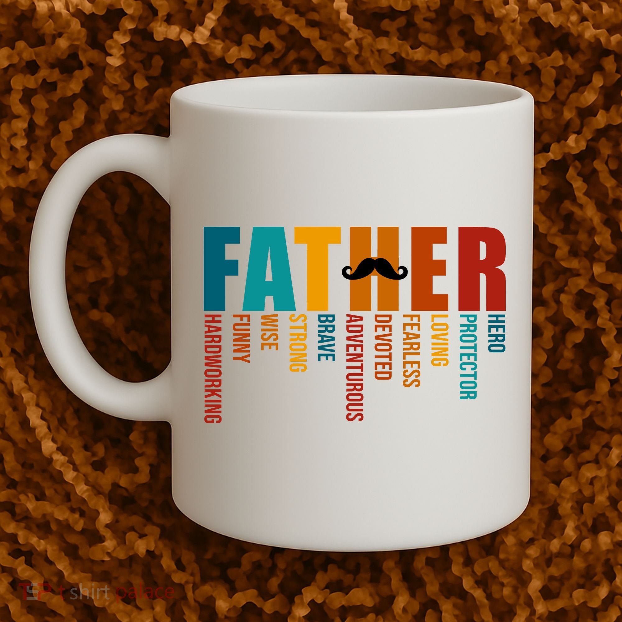 Funny Dad Definition Fathers Day Mustache Coffee Mug