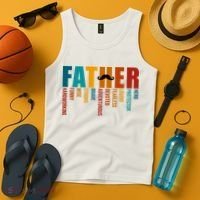 Funny Dad Definition Fathers Day Mustache Tank Top thumb 4
