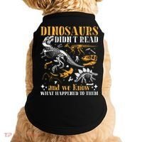 Funny Dinosaurs Didn't Read Book Lover Teacher Gift Doggie Tank thumb 0
