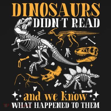 Funny Dinosaurs Didn't Read Book Lover Teacher Gift Bucket Hat