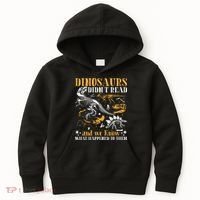 Funny Dinosaurs Didn't Read Book Lover Teacher Gift Kids Hoodie thumb 0