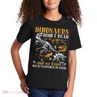 Funny Dinosaurs Didn't Read Book Lover Teacher Gift Kids T-Shirt thumb 2