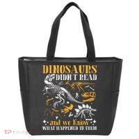 Funny Dinosaurs Didn't Read Book Lover Teacher Gift Tote Bag thumb 0