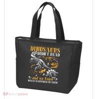 Funny Dinosaurs Didn't Read Book Lover Teacher Gift Tote Bag thumb 3