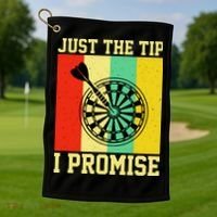 Funny Dartball Darts Dart Throwing Golf Towel thumb 1