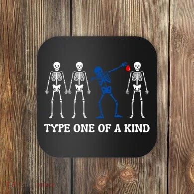 Funny Diabetes Dancing Skeleton Coaster