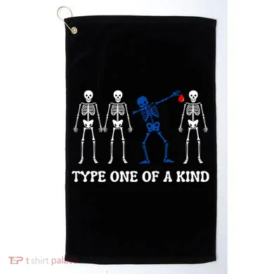 Funny Diabetes Dancing Skeleton Golf Towel
