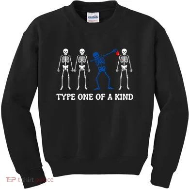 Funny Diabetes Dancing Skeleton Kids Sweatshirt