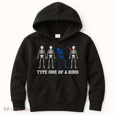 Funny Diabetes Dancing Skeleton Kids Hoodie