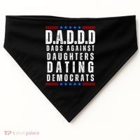 Funny Daddd Dads Against Daughters Dating Democrats USA-Made Doggie Bandana thumb 0
