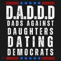 Funny Daddd Dads Against Daughters Dating Democrats Baby Bodysuit thumb 2