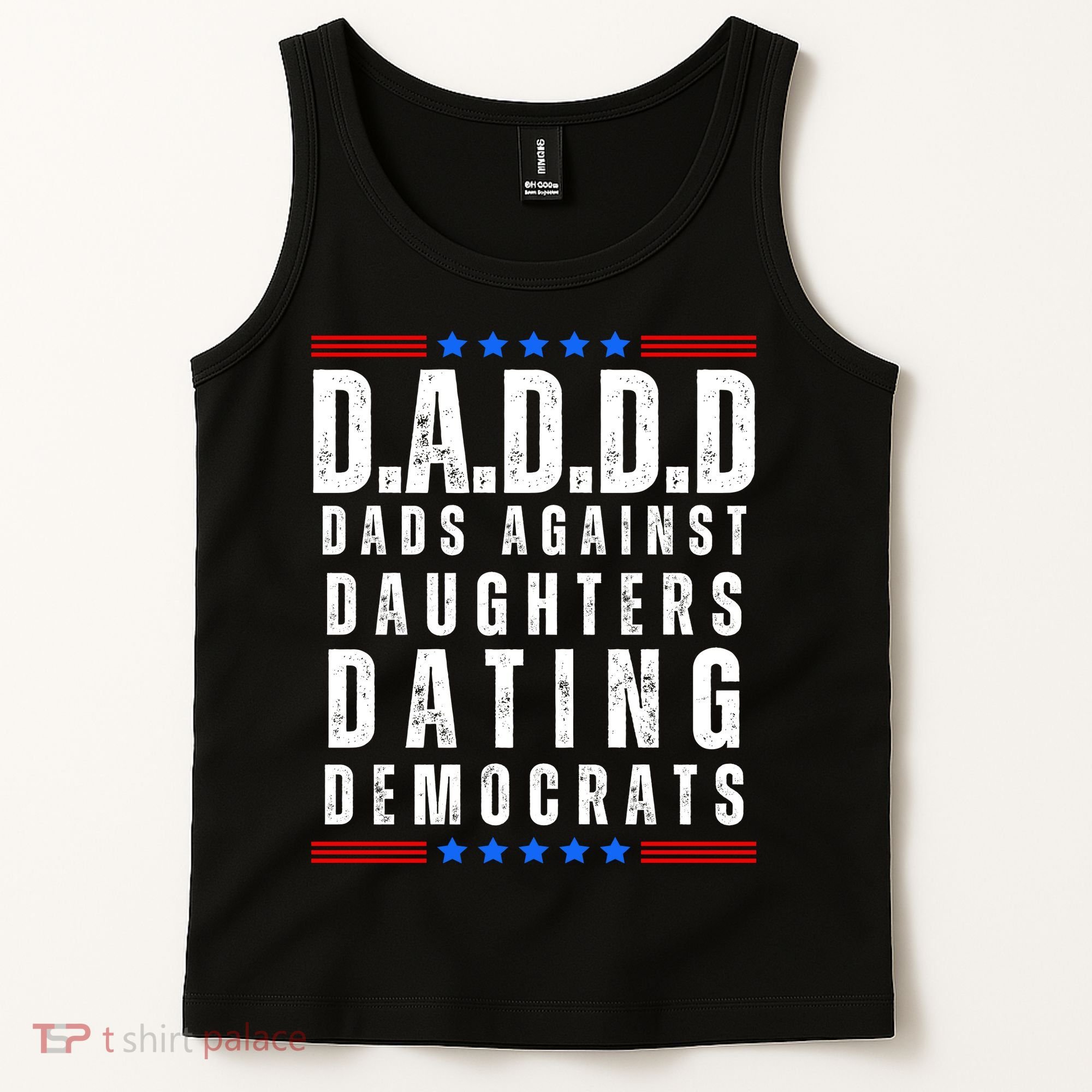 Funny Daddd Dads Against Daughters Dating Democrats Tank Top
