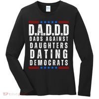 Funny Daddd Dads Against Daughters Dating Democrats Women's Long Sleeve Shirt thumb 0