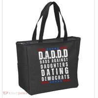 Funny Daddd Dads Against Daughters Dating Democrats Tote Bag thumb 2