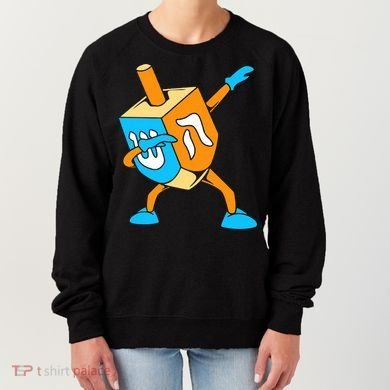 Funny Dabbing Dreidel Hanukkah Dancing Chanukah  Women's Sweatshirt