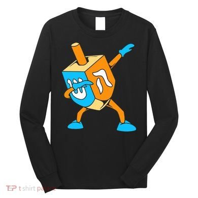 Funny Dabbing Dreidel Hanukkah Dancing Chanukah  Long Sleeve Shirt
