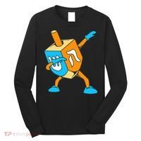 Funny Dabbing Dreidel Hanukkah Dancing Chanukah  Long Sleeve Shirt thumb 0